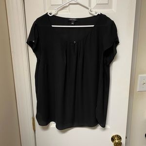 Black short sleeve blouse